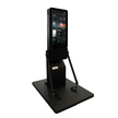 Digital home gym with a screen on a stand 